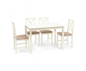 Обеденный комплект эконом Хадсон (стол + 4 стула)/ Hudson Dining Set