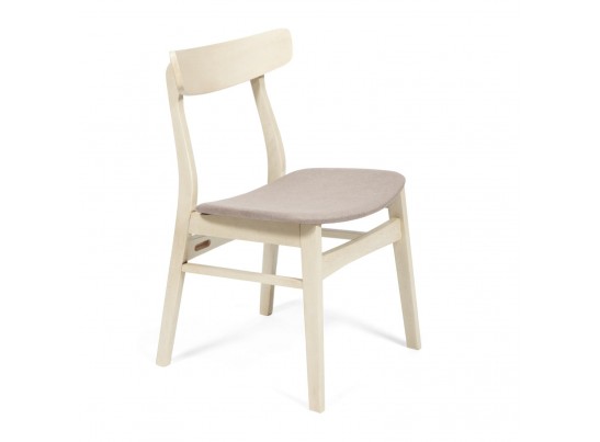 Стул с мягким сиденьем Rabat (дерево гевея/античный белый) в Ростове-на-Дону