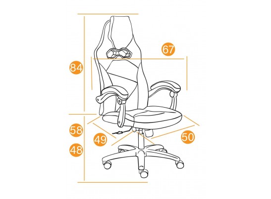 Кресло ARENA (кожзам/серый/черный) в Ростове-на-Дону