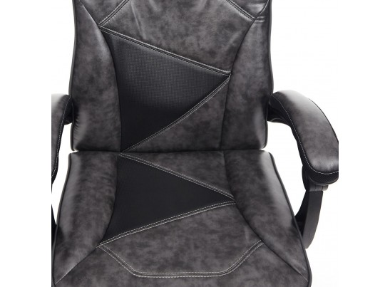 Кресло ARENA (кожзам/серый/черный) в Ростове-на-Дону