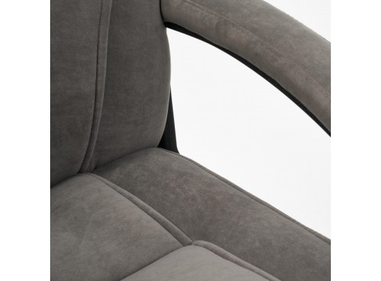 Кресло BERGAMO хром (флок/серый) в Ростове-на-Дону