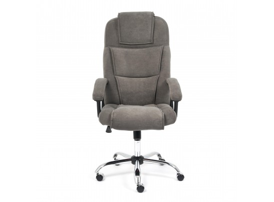 Кресло BERGAMO хром (флок/серый) в Ростове-на-Дону