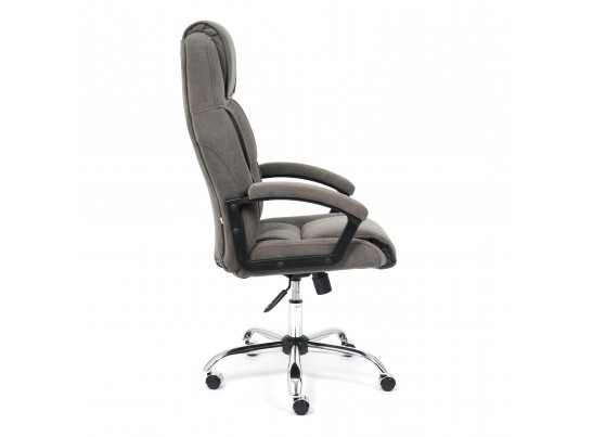 Кресло BERGAMO хром (флок/серый) в Ростове-на-Дону