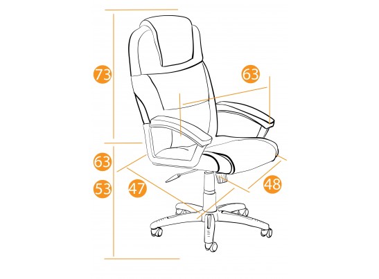 Кресло BERGAMO (флок коричневый) в Ростове-на-Дону