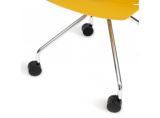 Стул офисный HANSEN (mod. 606-1) оранжевый/хром