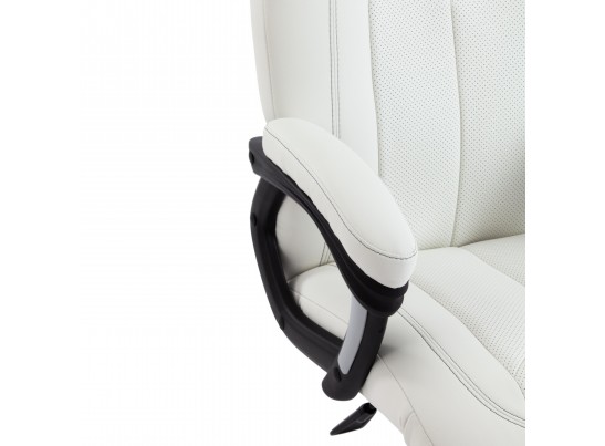 Кресло BOSS люкс хром (кожзам/белый) в Ростове-на-Дону