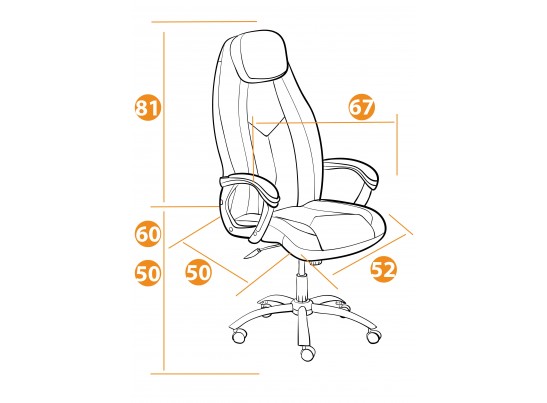 Кресло BOSS люкс хром (кожзам/белый) в Ростове-на-Дону