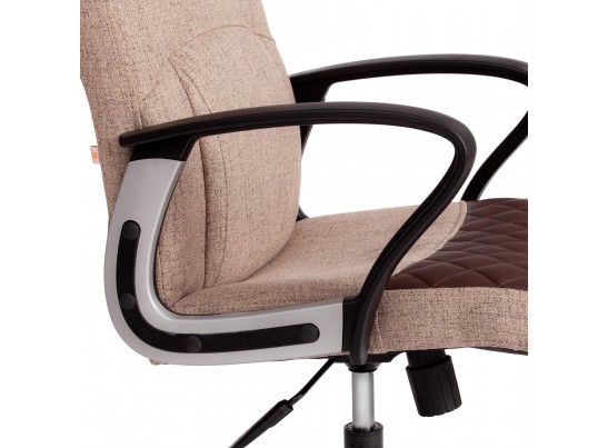 Кресло ADVANCE (ткань/кожзам/светло-коричневый/коричневый) в Ростове-на-Дону