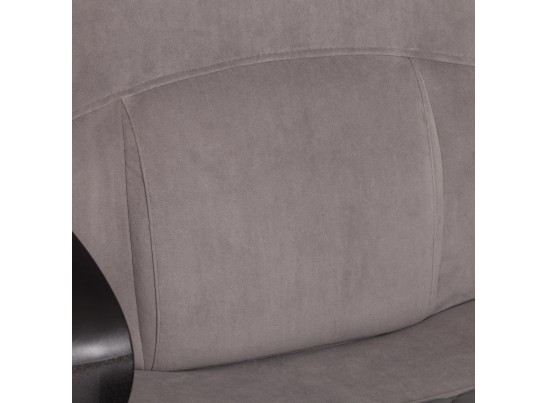 Кресло ADVANCE (флок/кожзам/серый/металлик) в Ростове-на-Дону