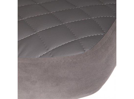 Кресло ADVANCE (флок/кожзам/серый/металлик) в Ростове-на-Дону