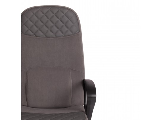 Кресло ADVANCE (флок/кожзам/серый/металлик) в Ростове-на-Дону
