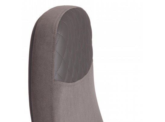 Кресло ADVANCE (флок/кожзам/серый/металлик) в Ростове-на-Дону