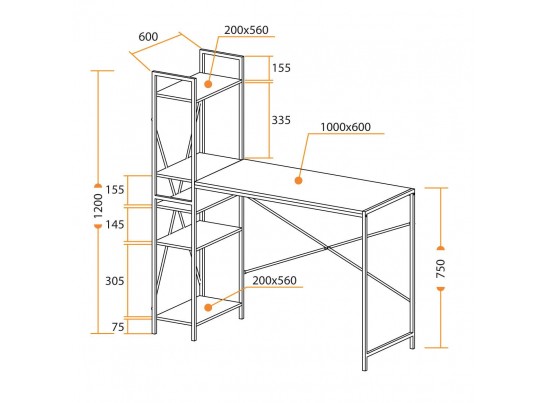 Cтол WD-07 (burnt/60*120*10) в Ростове-на-Дону