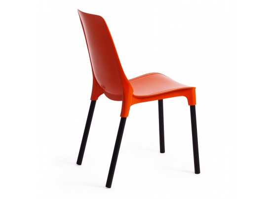 Стул GENIUS (mod 75) оранжевый/черные ножки