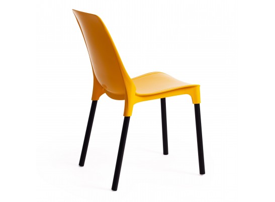 Стул GENIUS (mod 75) желтый/черные ножки
