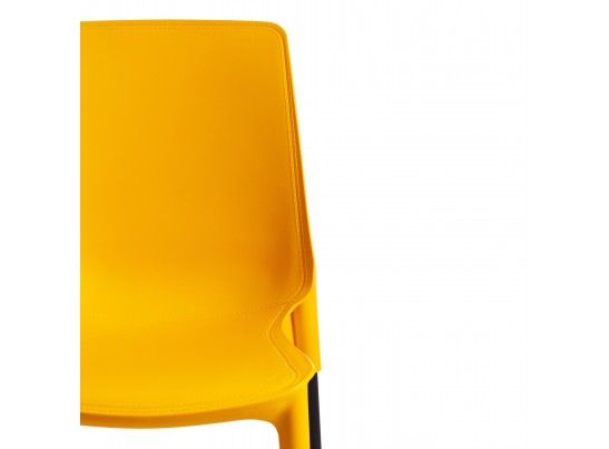 Стул GENIUS (mod 75) желтый/черные ножки