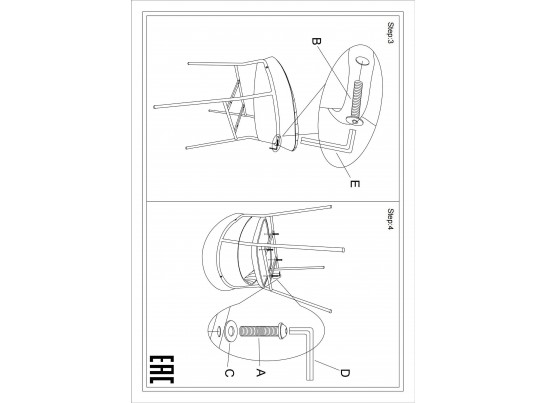 Стул Turin серый с золотыми ножками в Ростове-на-Дону