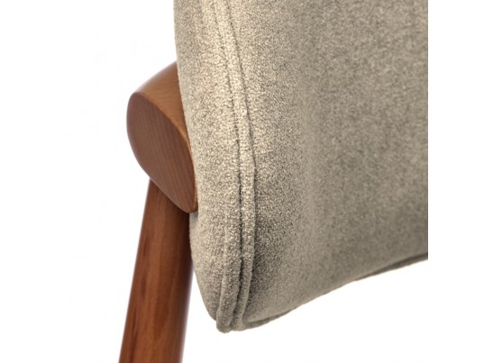 Стул полубарный Lucas 3 латте букле с ножками цвета орех в Ростове-на-Дону