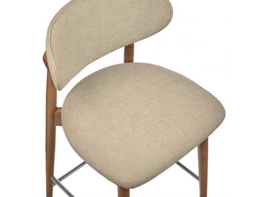 Стул полубарный Lucas 3 латте букле с ножками цвета орех в Ростове-на-Дону