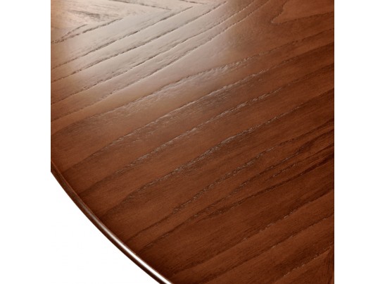 Стол Liverpool диам.110см, шпон орех "солнышко" с золотистыми ножками в Ростове-на-Дону