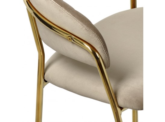 Комплект из 2-х стульев полубарных Turin латте с золотыми ножками в Ростове-на-Дону