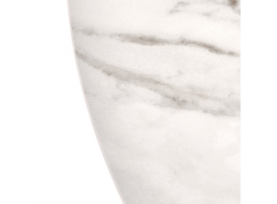 Стол Rudolf круглый раскладной 100-130x100x75см, светлый керамогранит, черный в Ростове-на-Дону