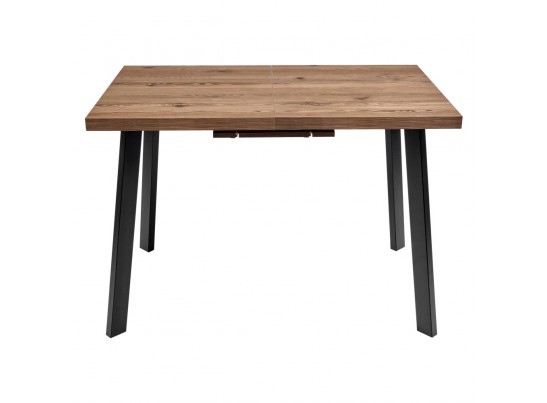 Стол Dublin раскладной 110-140х70х77 лиственница горная с чёрными ножками в Ростове-на-Дону