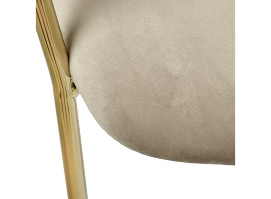 Комплект из 2-х стульев полубарных Turin латте с золотыми ножками в Ростове-на-Дону