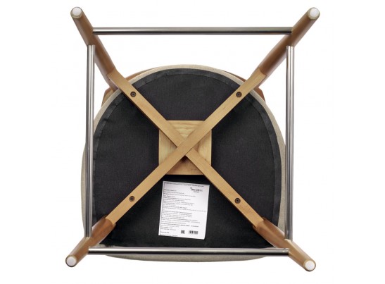 Стул полубарный Lucas 3 латте букле с ножками цвета орех в Ростове-на-Дону