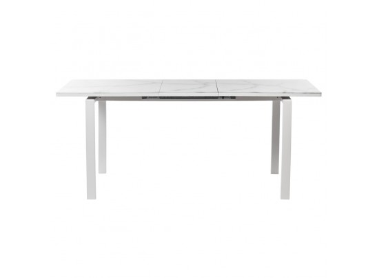 Стол Areal раскладной 140-180х80х75 белый мрамор с белыми ножками в Ростове-на-Дону