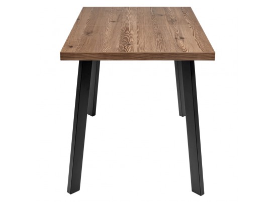 Стол Dublin раскладной 110-140х70х77 лиственница горная с чёрными ножками в Ростове-на-Дону