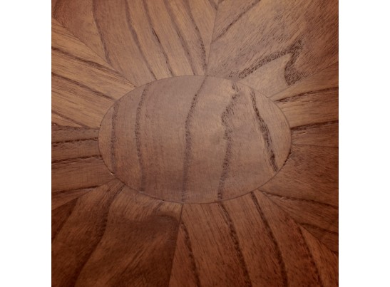 Стол Liverpool диам.110см, шпон орех "солнышко" с золотистыми ножками в Ростове-на-Дону
