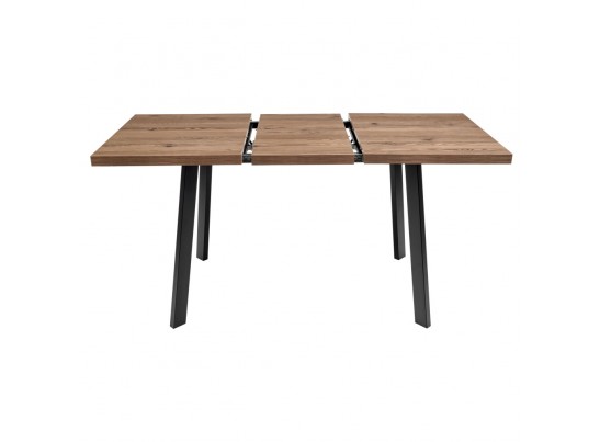 Стол Dublin раскладной 110-140х70х77 лиственница горная с чёрными ножками в Ростове-на-Дону
