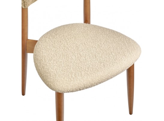 Стул Lucas латте букле с ножками цвета орех в Ростове-на-Дону