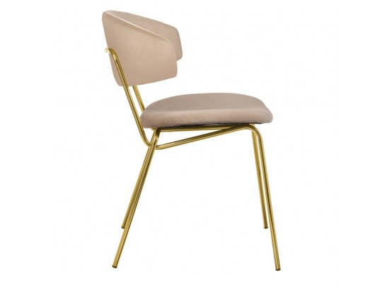 Стул Elle латте с золотыми ножками в Ростове-на-Дону