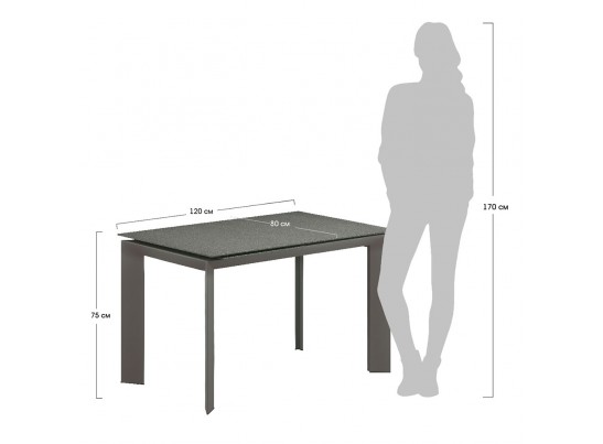 Стол раздвижной NEW YORK серый в Ростове-на-Дону