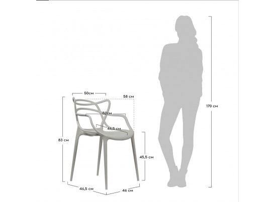 Комплект из 4-х стульев Masters прозрачный зелёный в Ростове-на-Дону