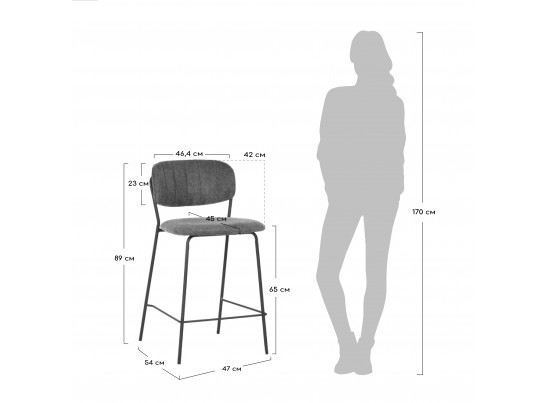 Стул полубарный Carol латте в Ростове-на-Дону