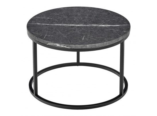 Набор кофейных столиков Tango серый мрамор с чёрными ножками, 2шт в Ростове-на-Дону