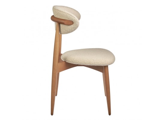 Стул Lucas латте букле с ножками цвета орех в Ростове-на-Дону