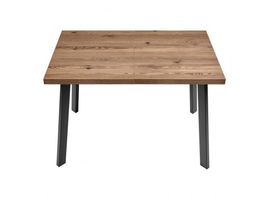 Стол Dublin раскладной 110-140х70х77 лиственница горная с чёрными ножками в Ростове-на-Дону