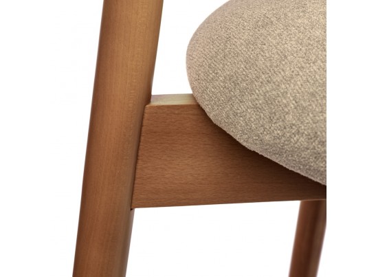 Стул полубарный Lucas 3 латте букле с ножками цвета орех в Ростове-на-Дону