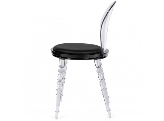 Стул Babel чёрный с прозрачными ножками в Ростове-на-Дону