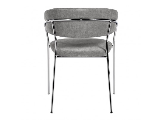 Комплект из 2-х стульев Turin серый вельвет с хромированными ножками в Ростове-на-Дону