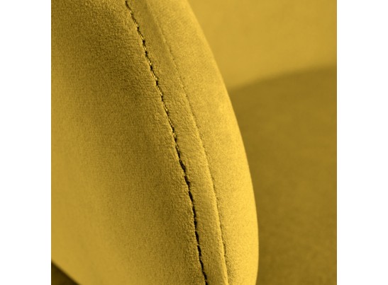 Стул-полукресло Emil горчичный с золотыми ножками в Ростове-на-Дону