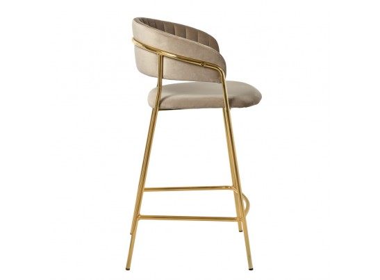 Комплект из 2-х стульев полубарных Turin латте с золотыми ножками в Ростове-на-Дону