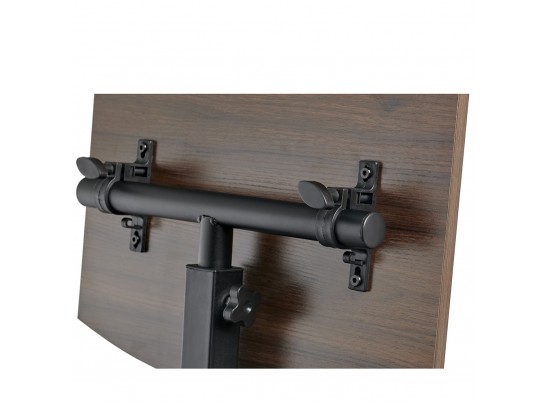 Стол многофункциональный на колёсах, 48x40 см, «РОЛЕТ», 1 ножка, регул.высота, мдф, металл, тёмн. дерево, чёрный в Ростове-на-Дону