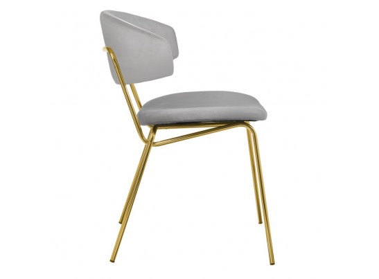 Стул Elle серый с золотыми ножками в Ростове-на-Дону