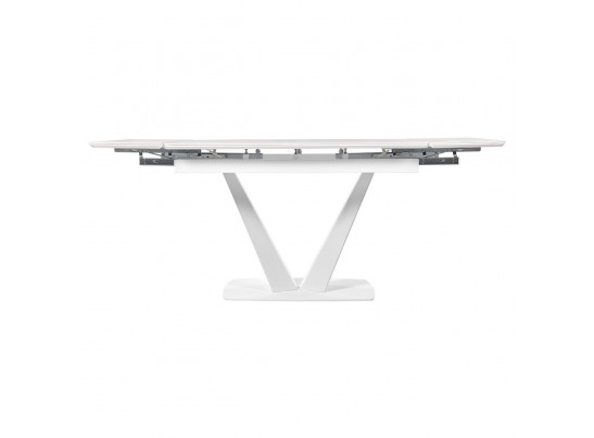 Стол Vito раскладной 120-184x80x75см, керамогранит белый мрамор, белый в Ростове-на-Дону