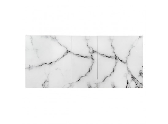 Стол Areal раскладной 140-180х80х75 белый мрамор с белыми ножками в Ростове-на-Дону